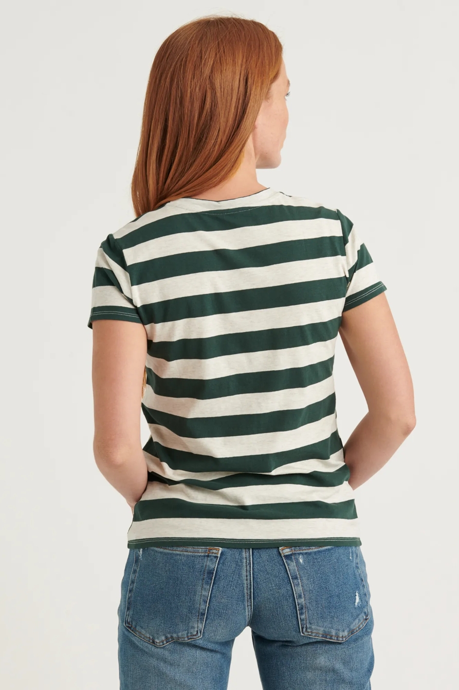ESSENTIAL STRIPE CREW NECK TEE, image 4