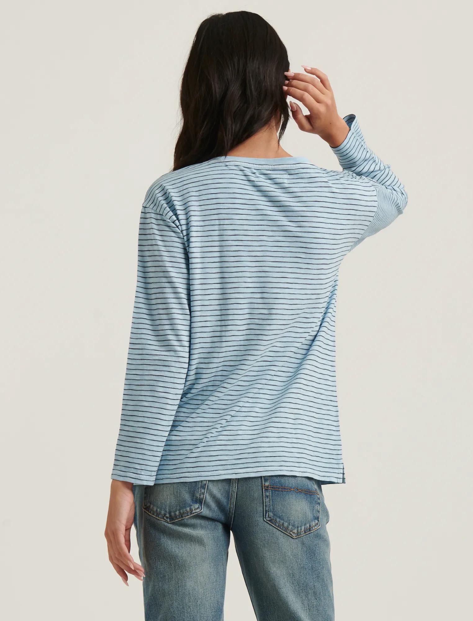 ESSENTIAL STRIPE LONG SLEEVE CREW NECK, image 3