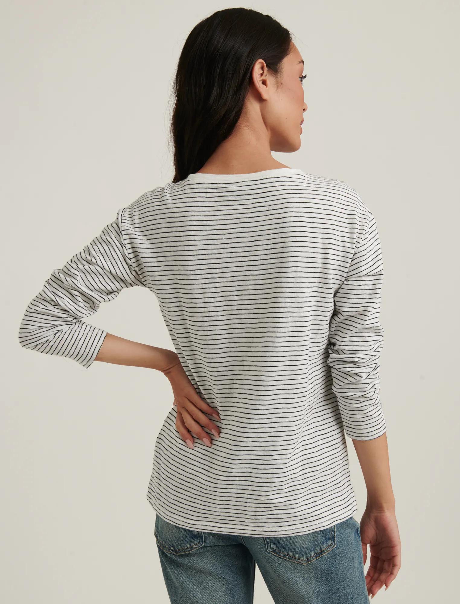 ESSENTIAL STRIPE LONG SLEEVE CREW NECK, image 4