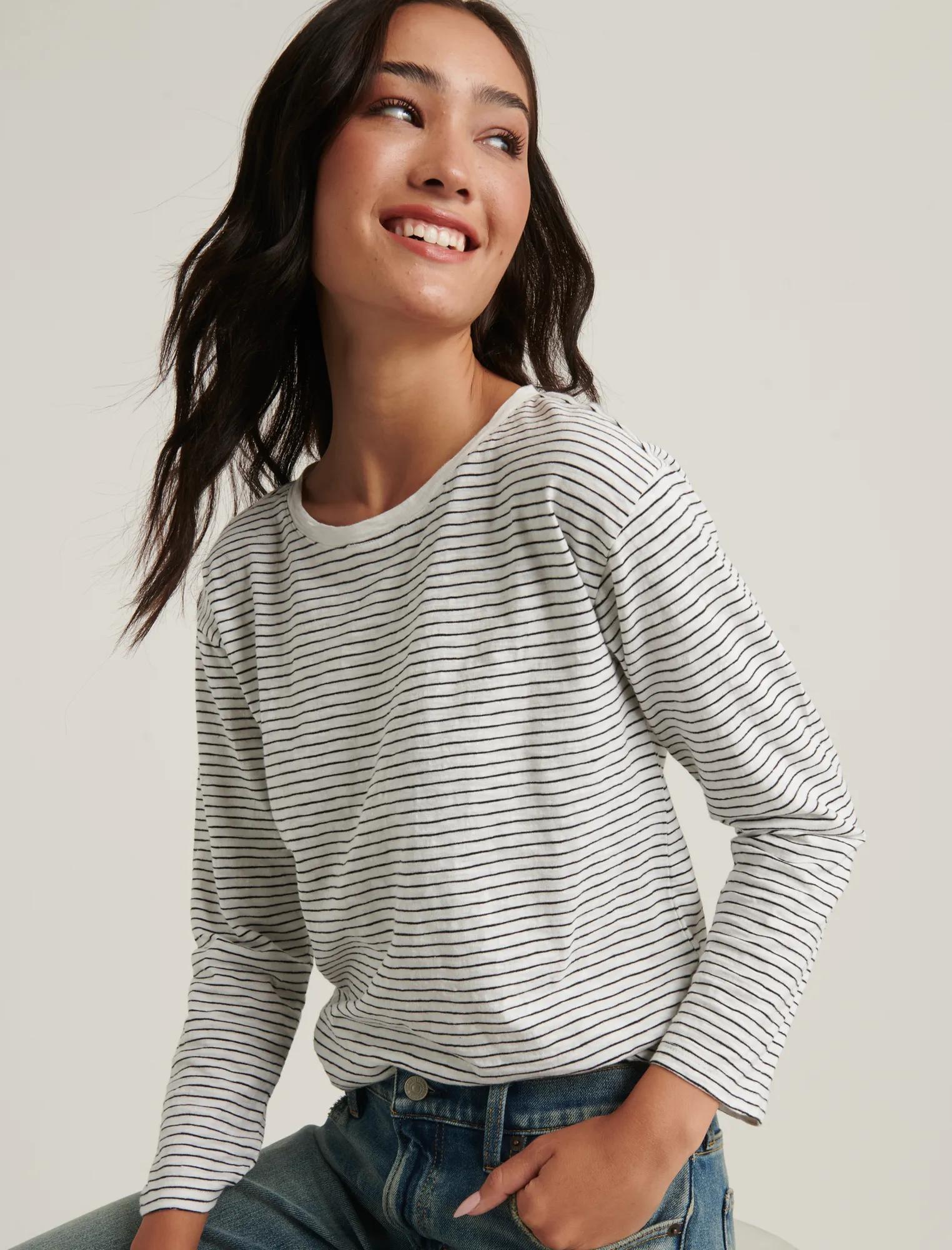ESSENTIAL STRIPE LONG SLEEVE CREW NECK, image 5