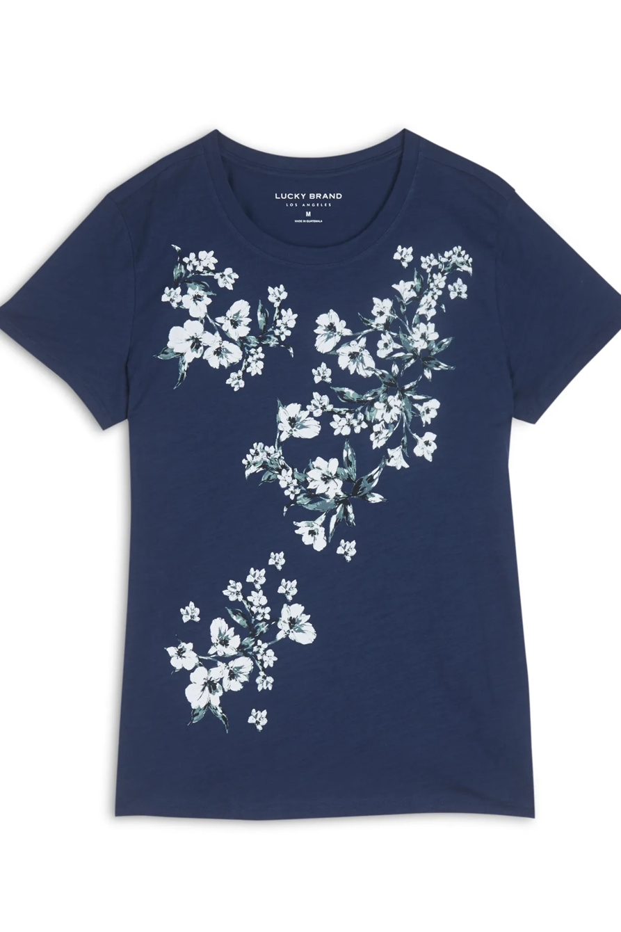 FLORAL PANEL PRINT TEE, image 2