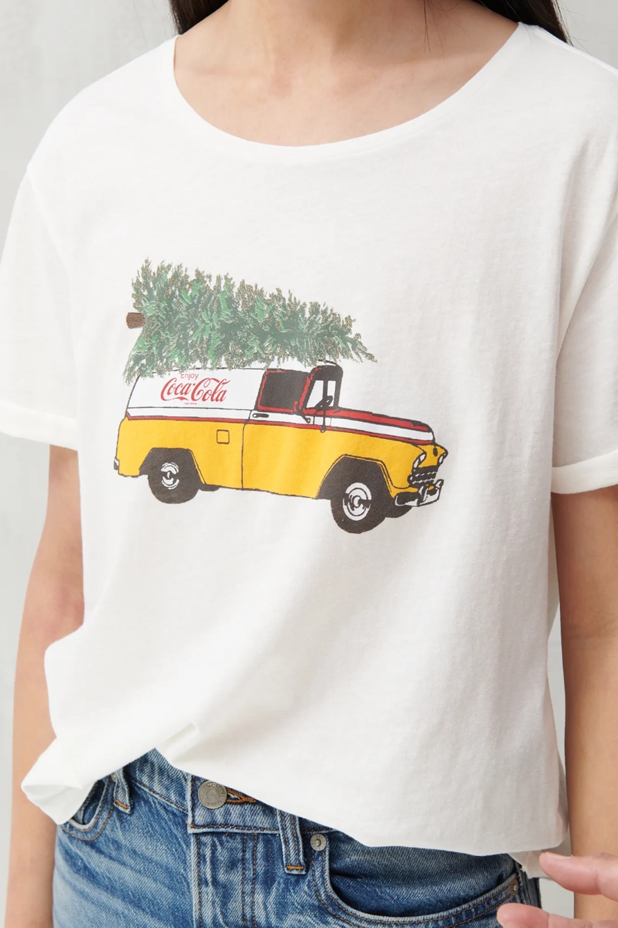 COKE HOLIDAY TREE ROLLED SLV TEE, image 5