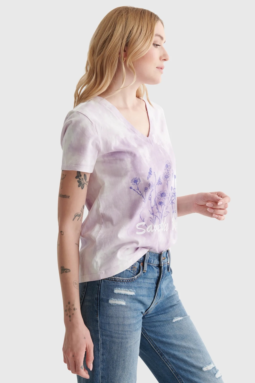 SAVE THE BEES GRAPHIC V-NECK TEE, image 3