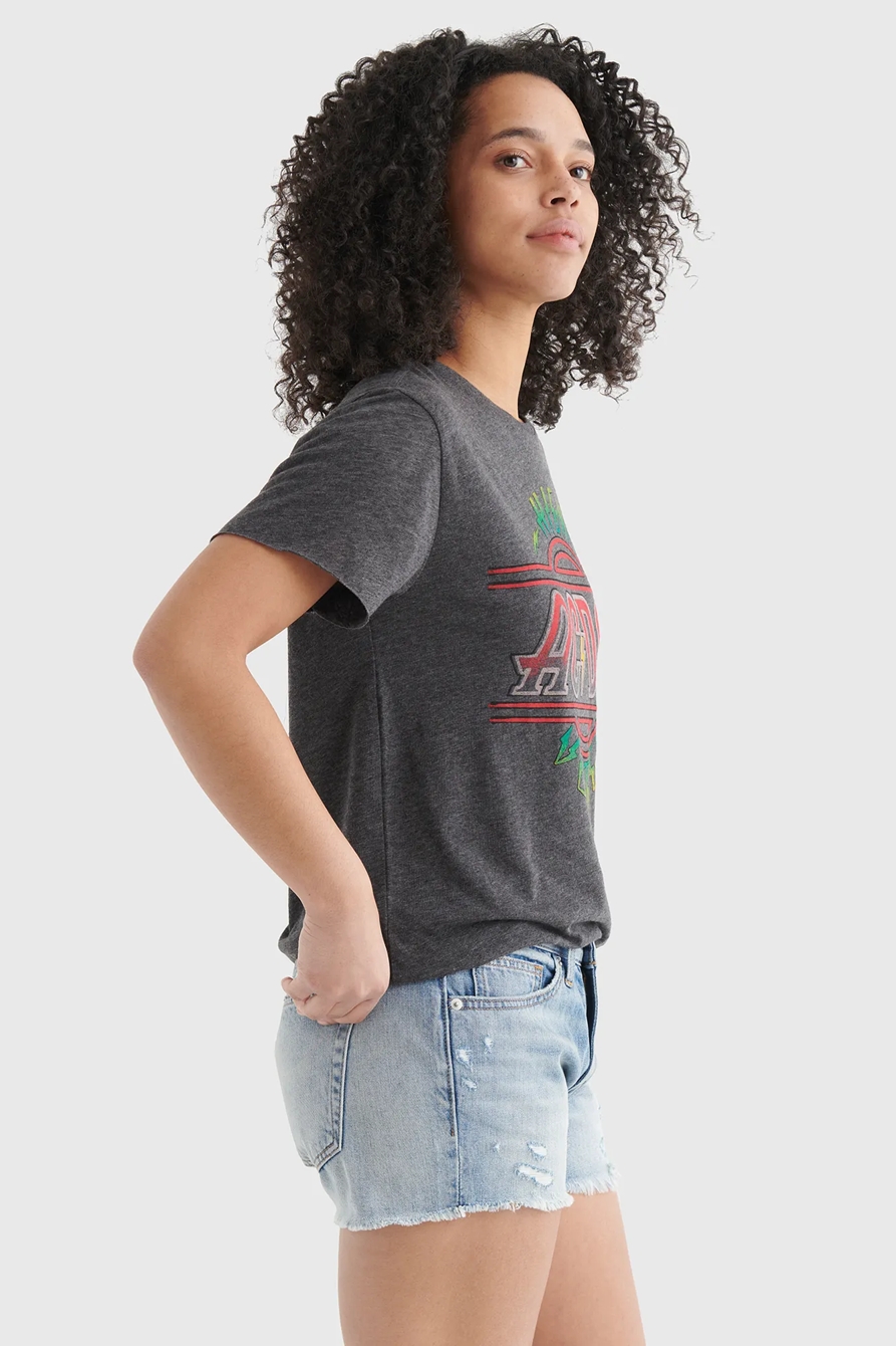 AC/DC HIGH VOLTAGE GRAPHIC BOYFRIEND TEE, image 3