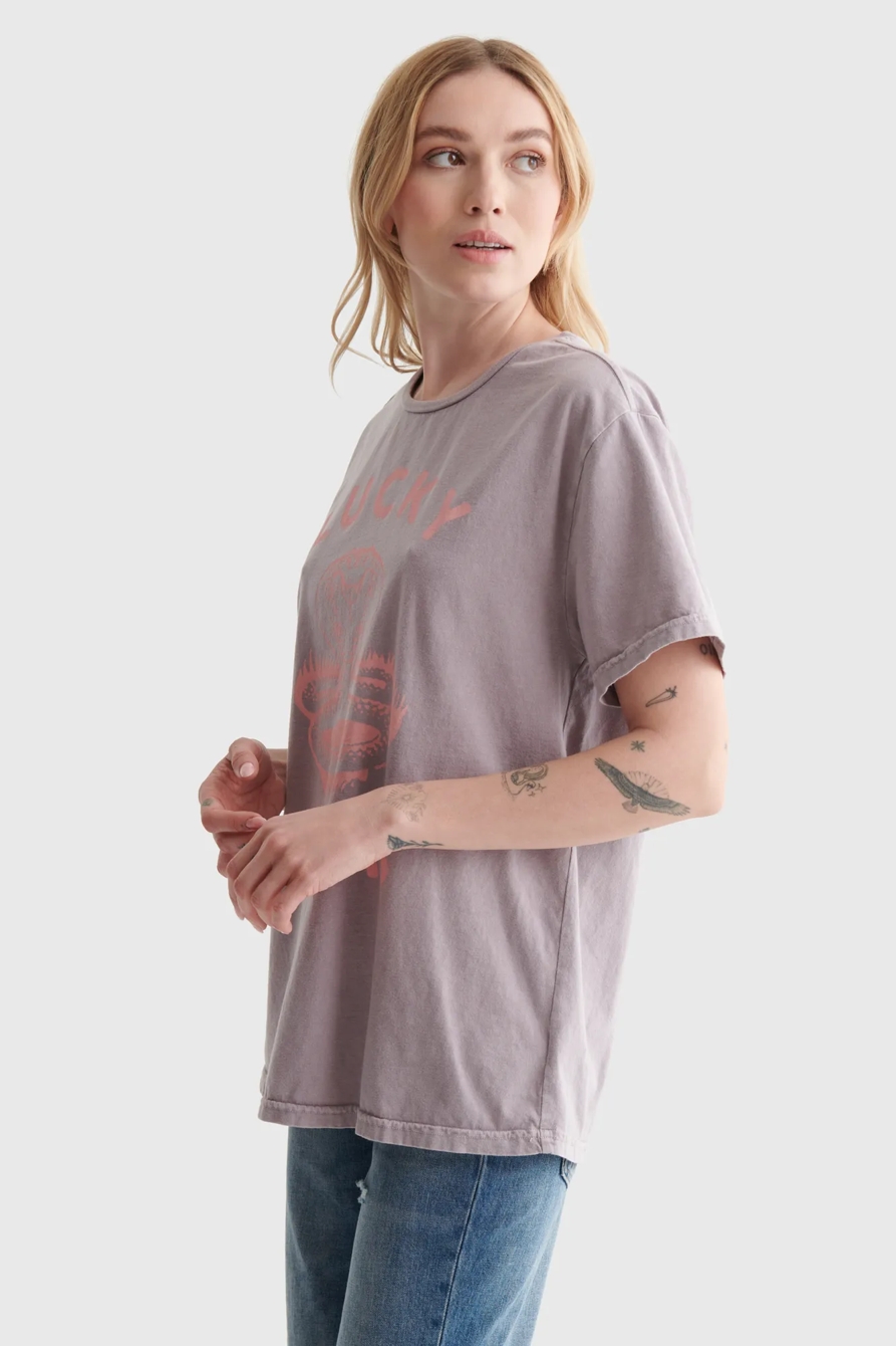 LUCKY COBRAS GRAPHIC BOYFRIEND TEE, image 3