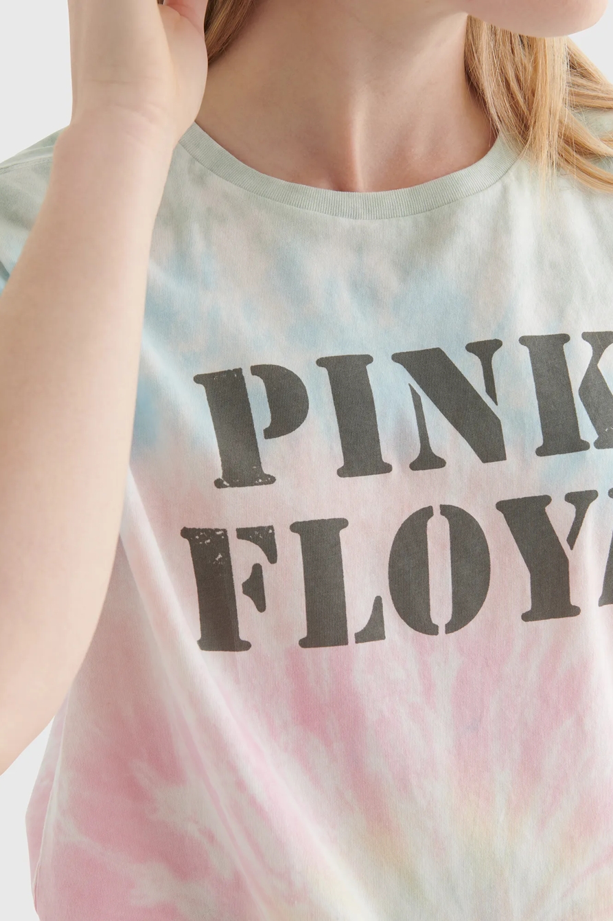 TIE DYE PINK FLOYD GRAPHIC BOYFRIEND TEE, image 4