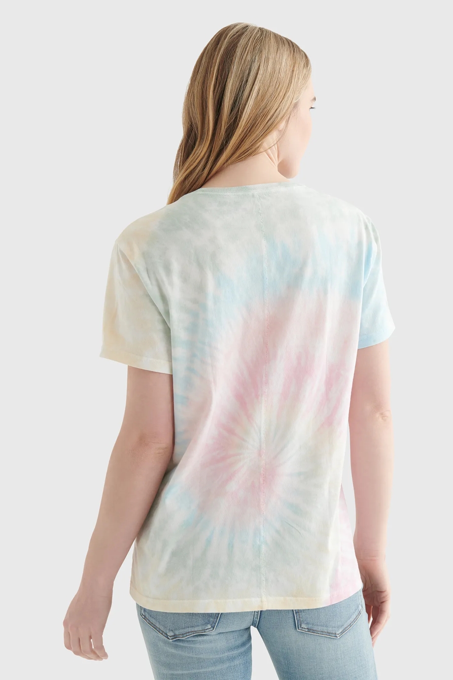TIE DYE PINK FLOYD GRAPHIC BOYFRIEND TEE, image 5