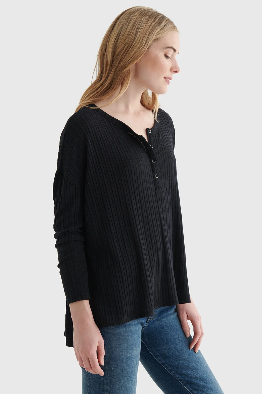 RIB-KNIT LUCKY SOFT HENLEY, image 3