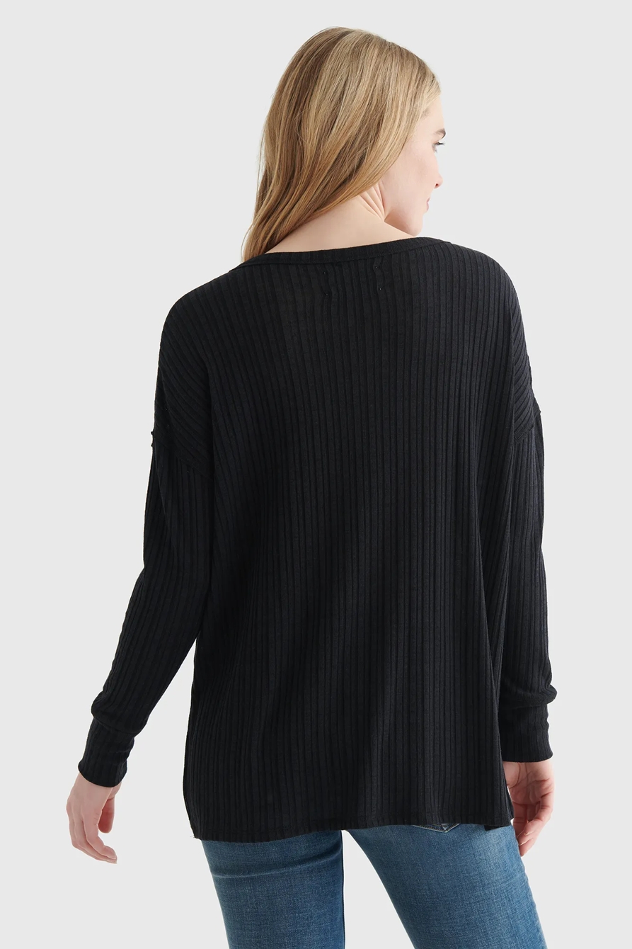 RIB-KNIT LUCKY SOFT HENLEY, image 5