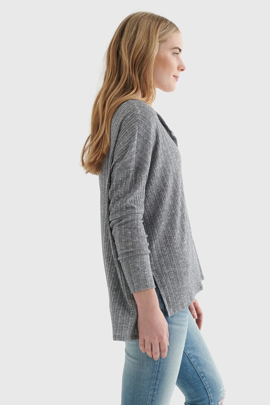 RIB-KNIT LUCKY SOFT HENLEY, image 3