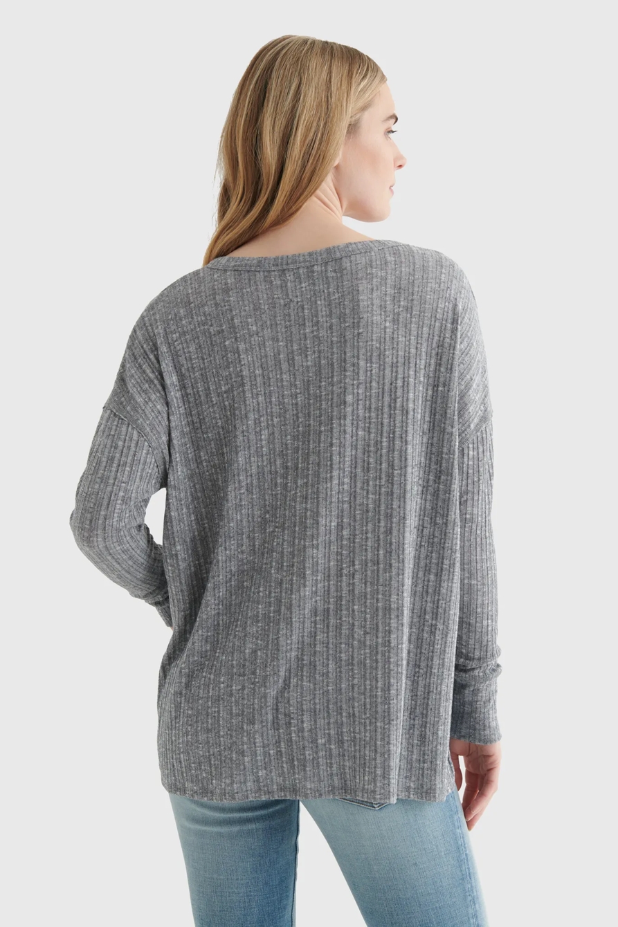 RIB-KNIT LUCKY SOFT HENLEY, image 5