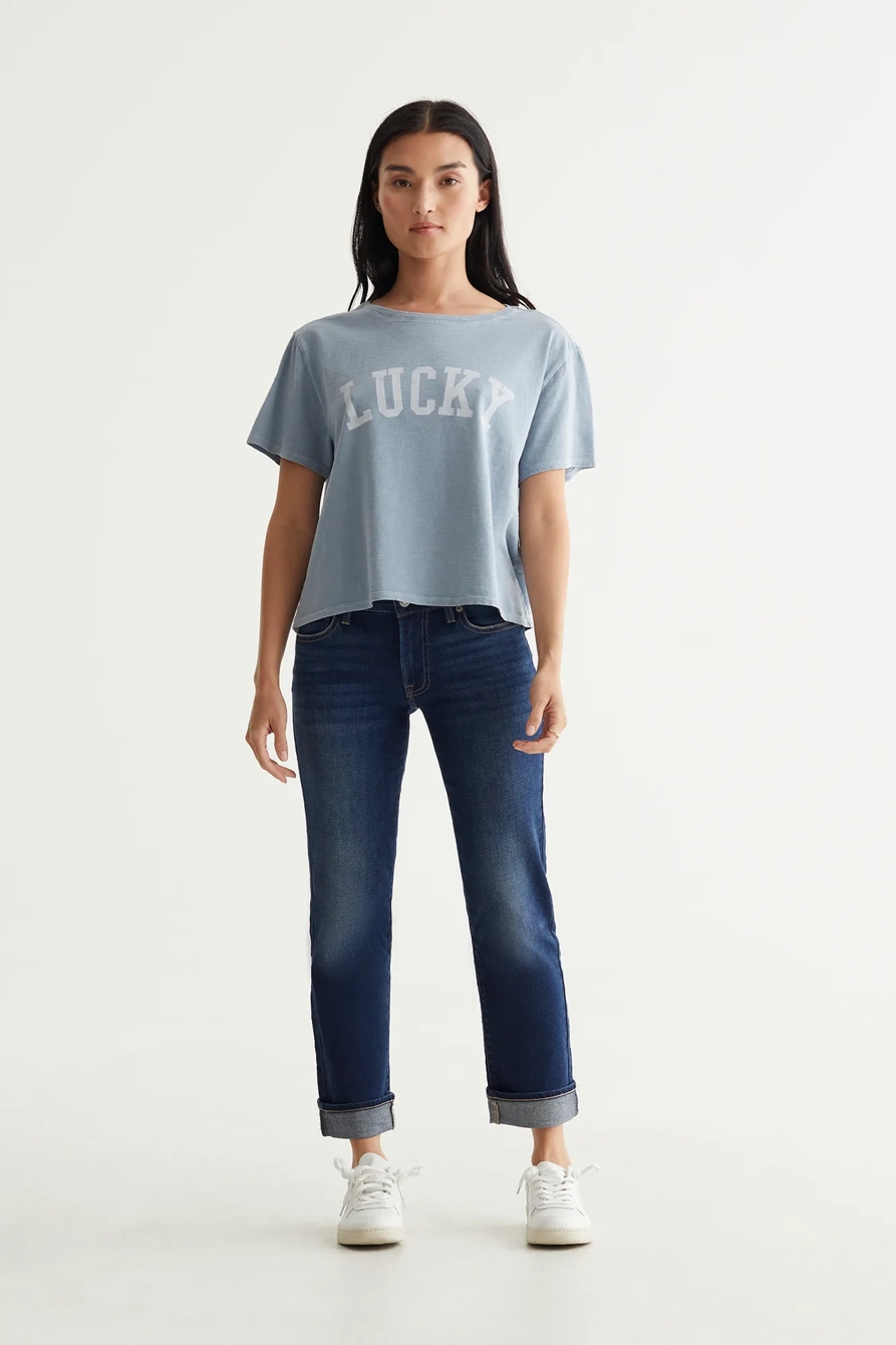 LUCKY FONT CROP TEE, image 2