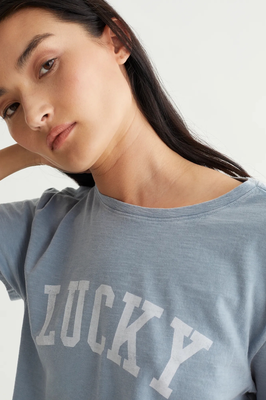 LUCKY FONT CROP TEE, image 5