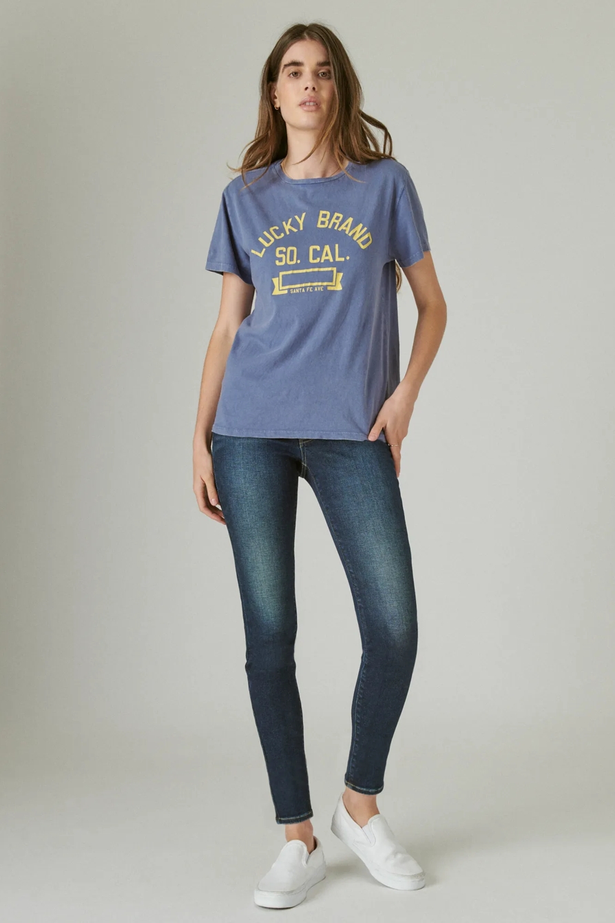 LUCKY BRAND LOGO BOYFRIEND GRAPHIC CREW, image 2