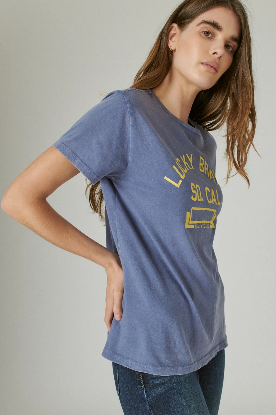 LUCKY BRAND LOGO BOYFRIEND GRAPHIC CREW, image 3