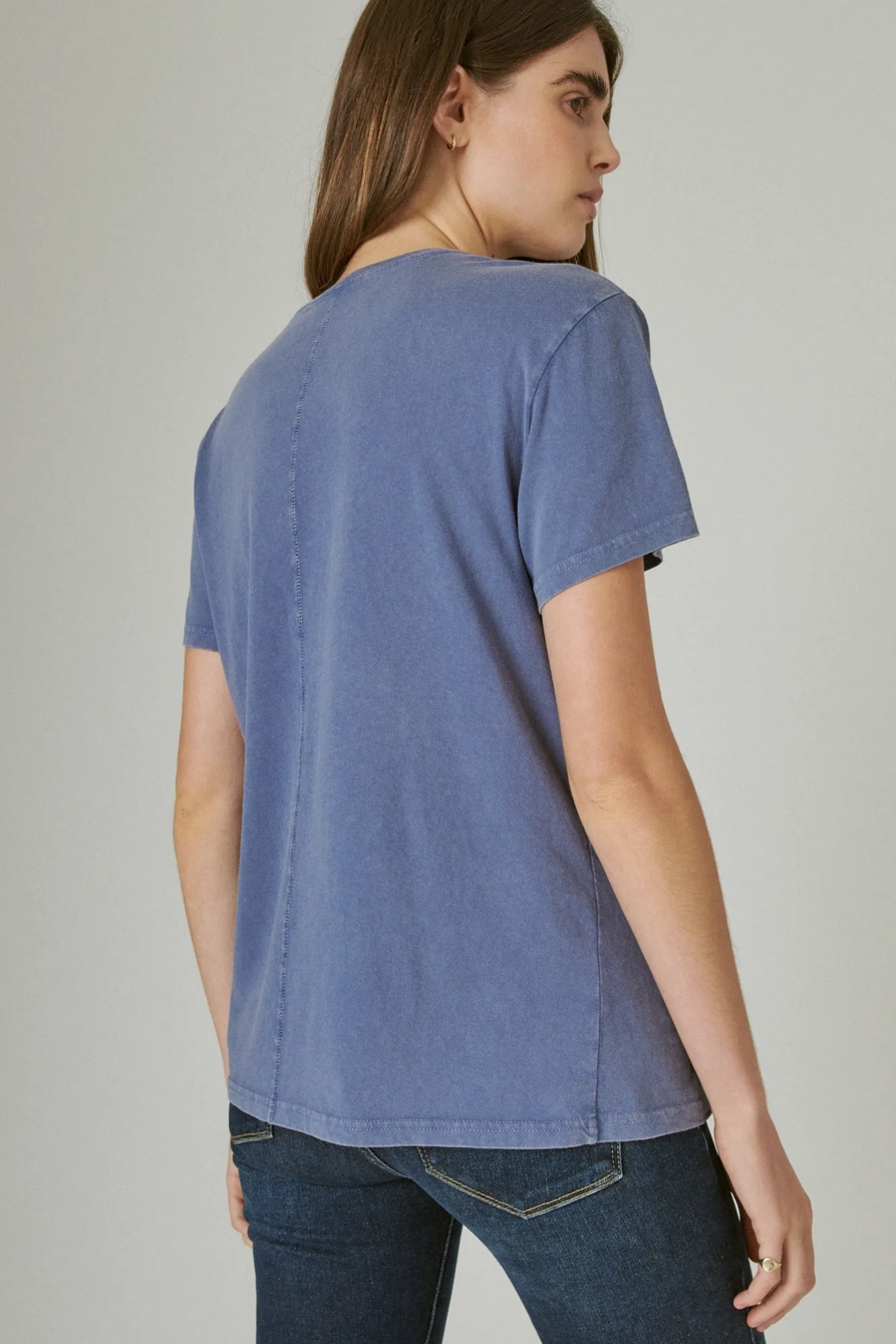 LUCKY BRAND LOGO BOYFRIEND GRAPHIC CREW, image 4