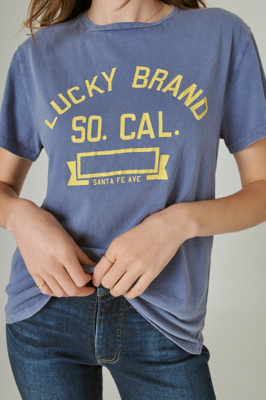 LUCKY BRAND LOGO BOYFRIEND GRAPHIC CREW, image 5