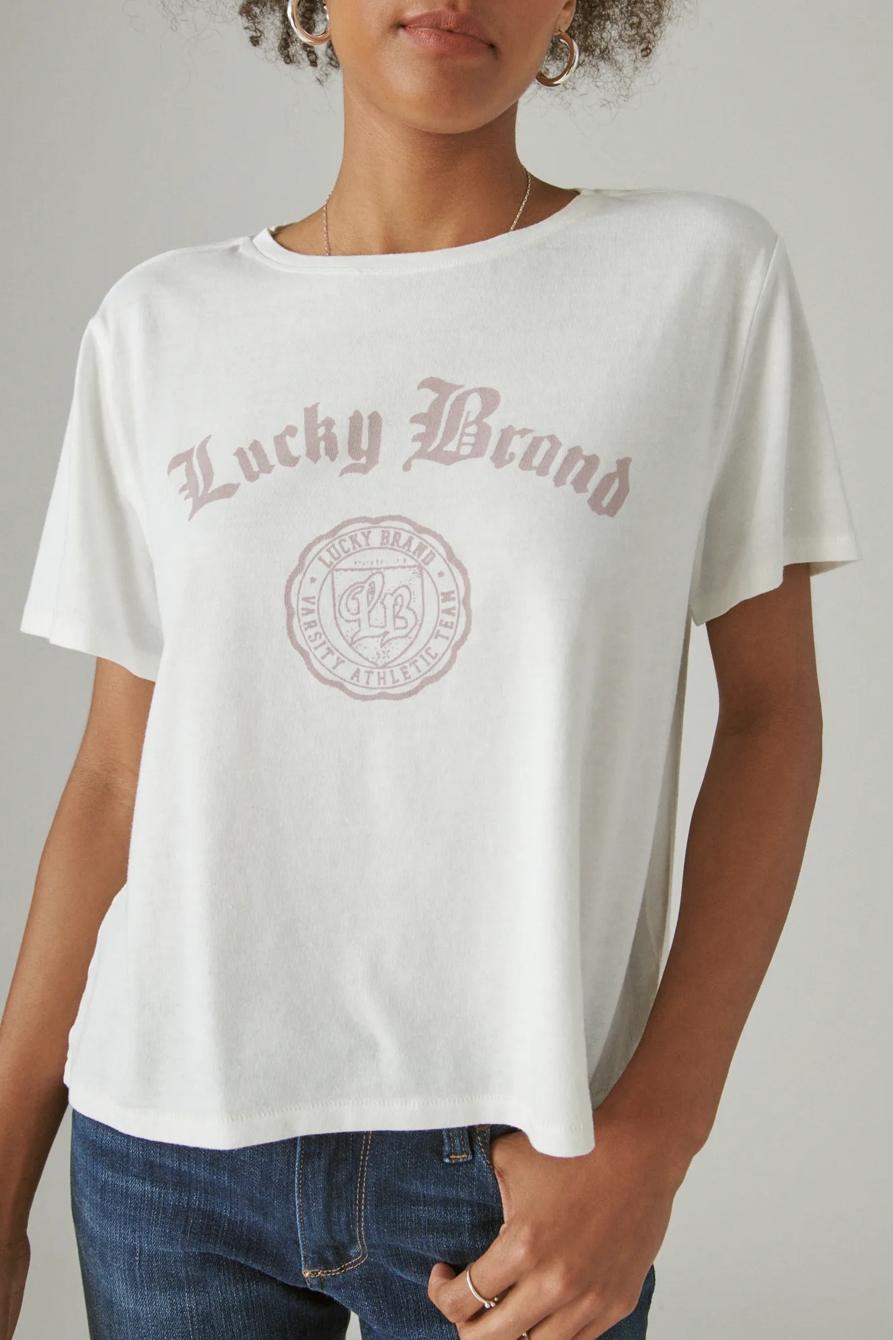 LUCKY BRAND SCRIPT CROPPED GRAPHIC CREW, image 5