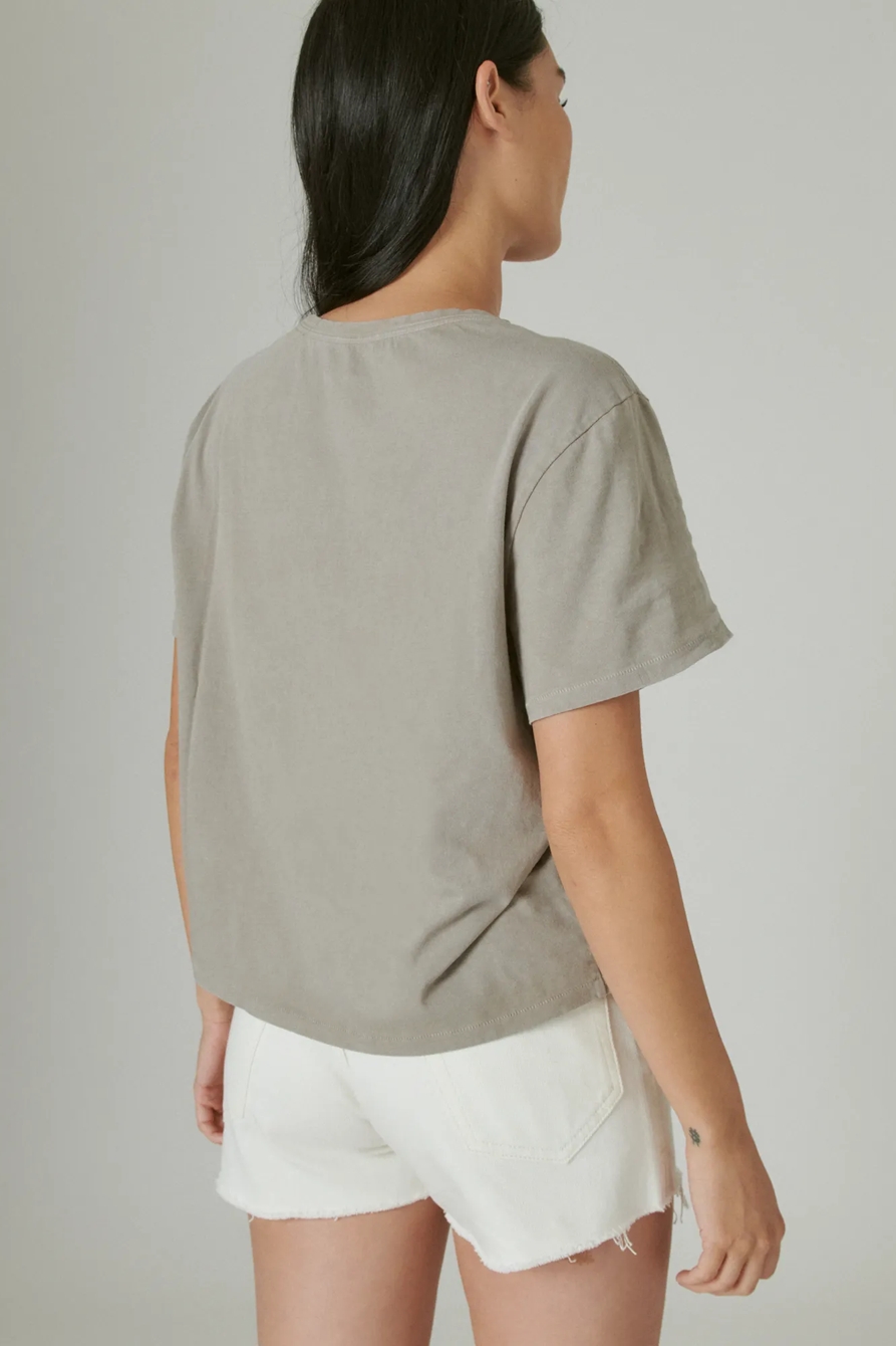LUCKY BRAND CLOVER CROPPED GRAPHIC CREW, image 4