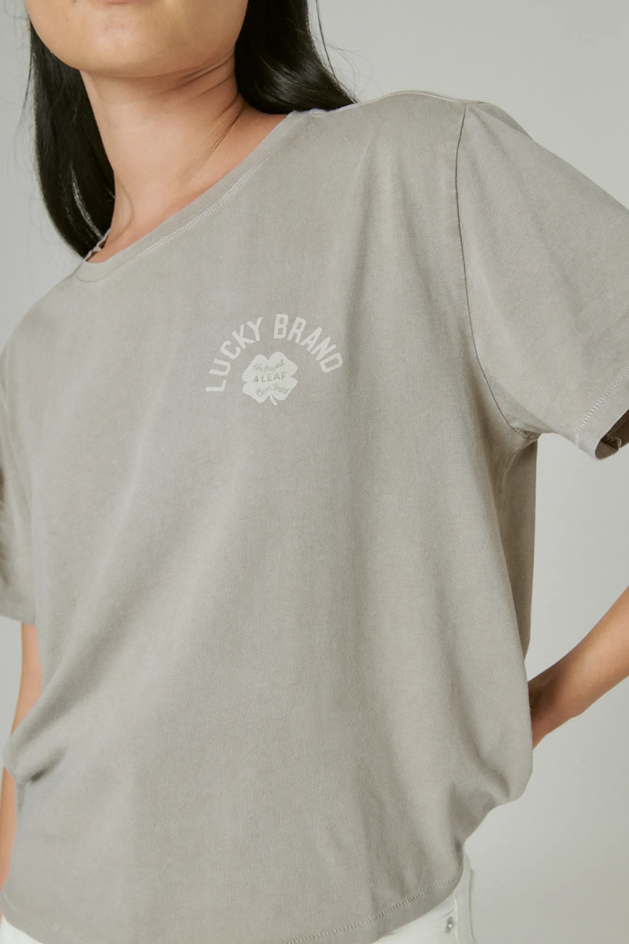 LUCKY BRAND CLOVER CROPPED GRAPHIC CREW, image 5