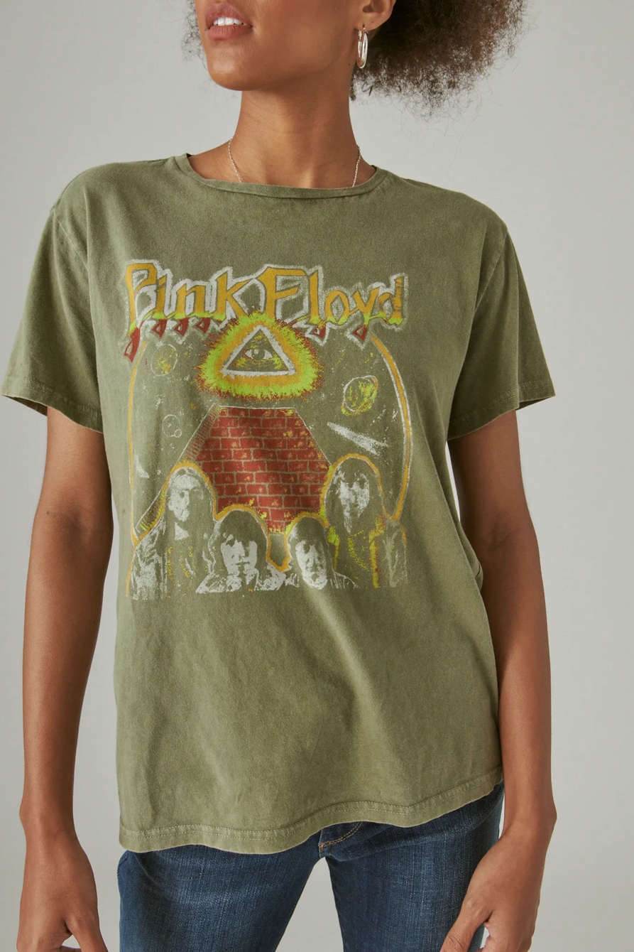 PINK FLOYD PYRAMID BOYFRIEND GRAPHIC CREW, image 5