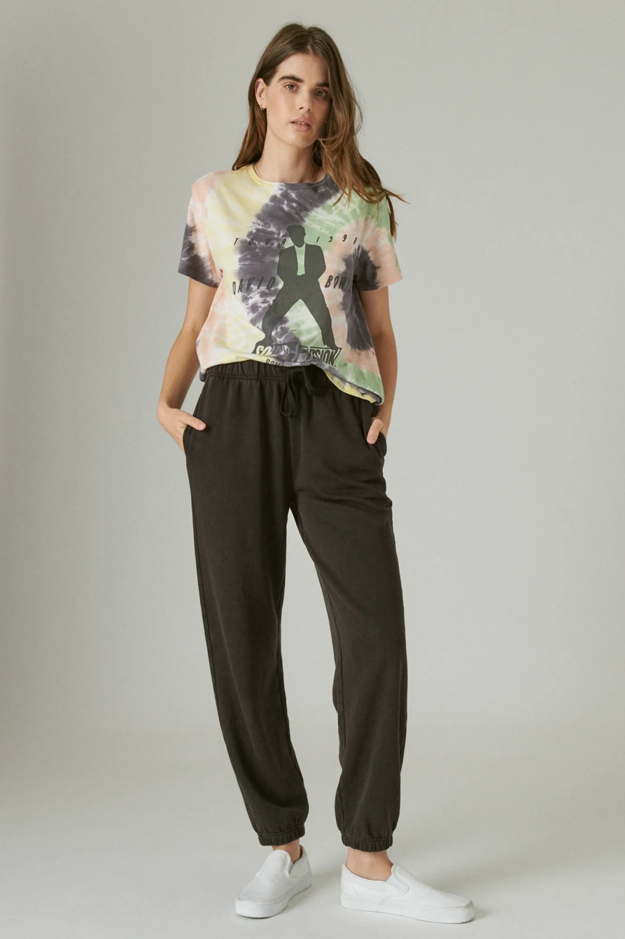 DAVID BOWIE TIE DYE BOYFRIEND GRAPHIC CREW, image 2