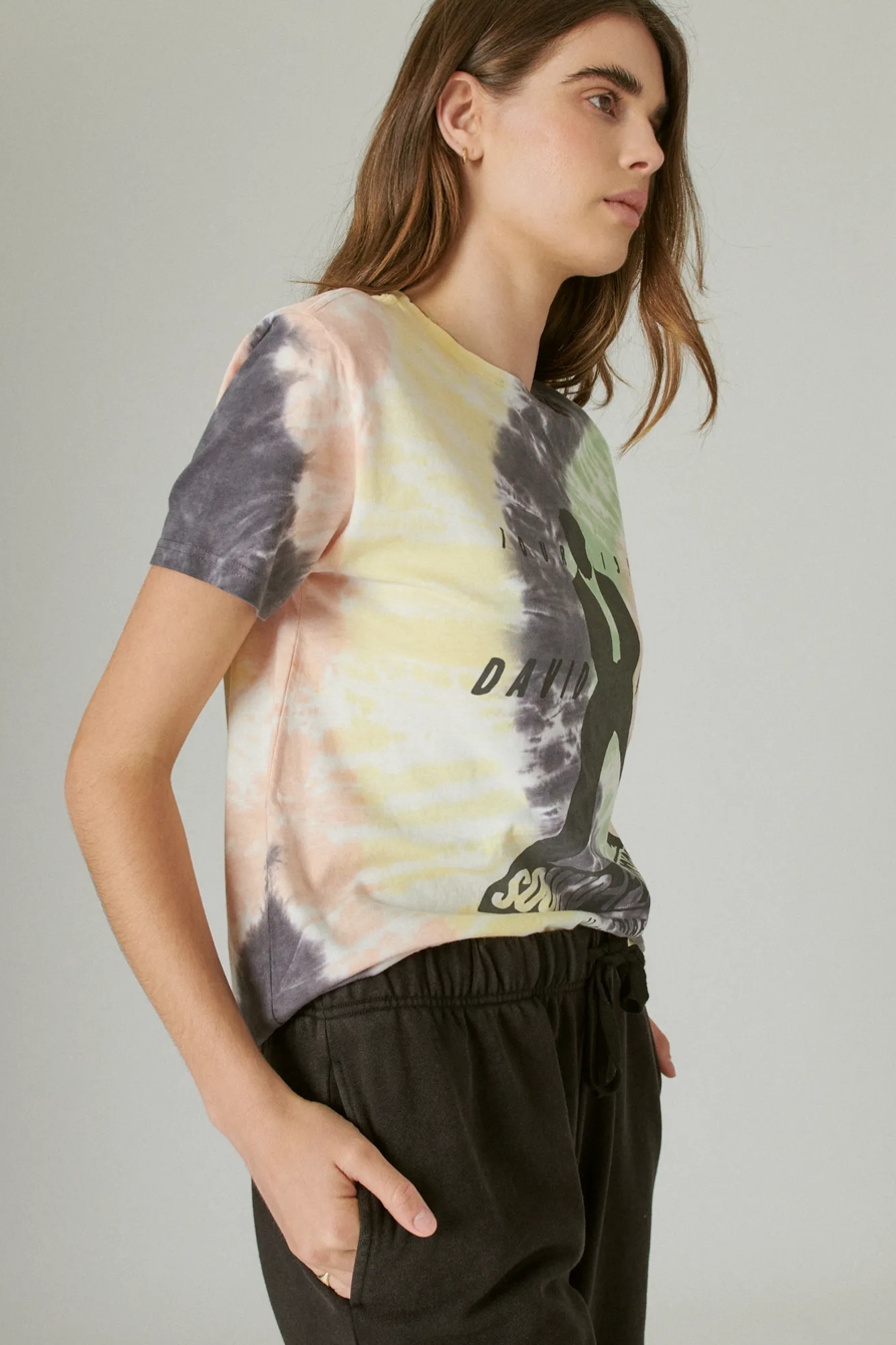 DAVID BOWIE TIE DYE BOYFRIEND GRAPHIC CREW, image 3