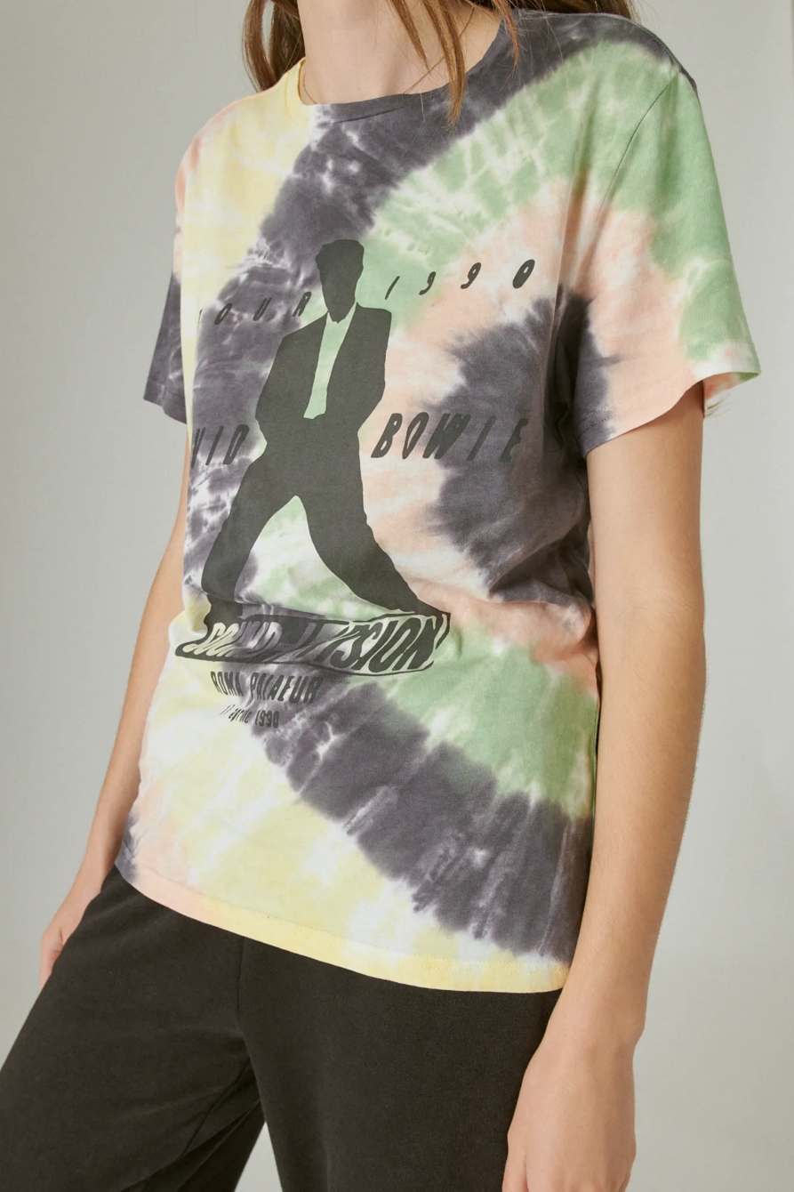 DAVID BOWIE TIE DYE BOYFRIEND GRAPHIC CREW, image 5
