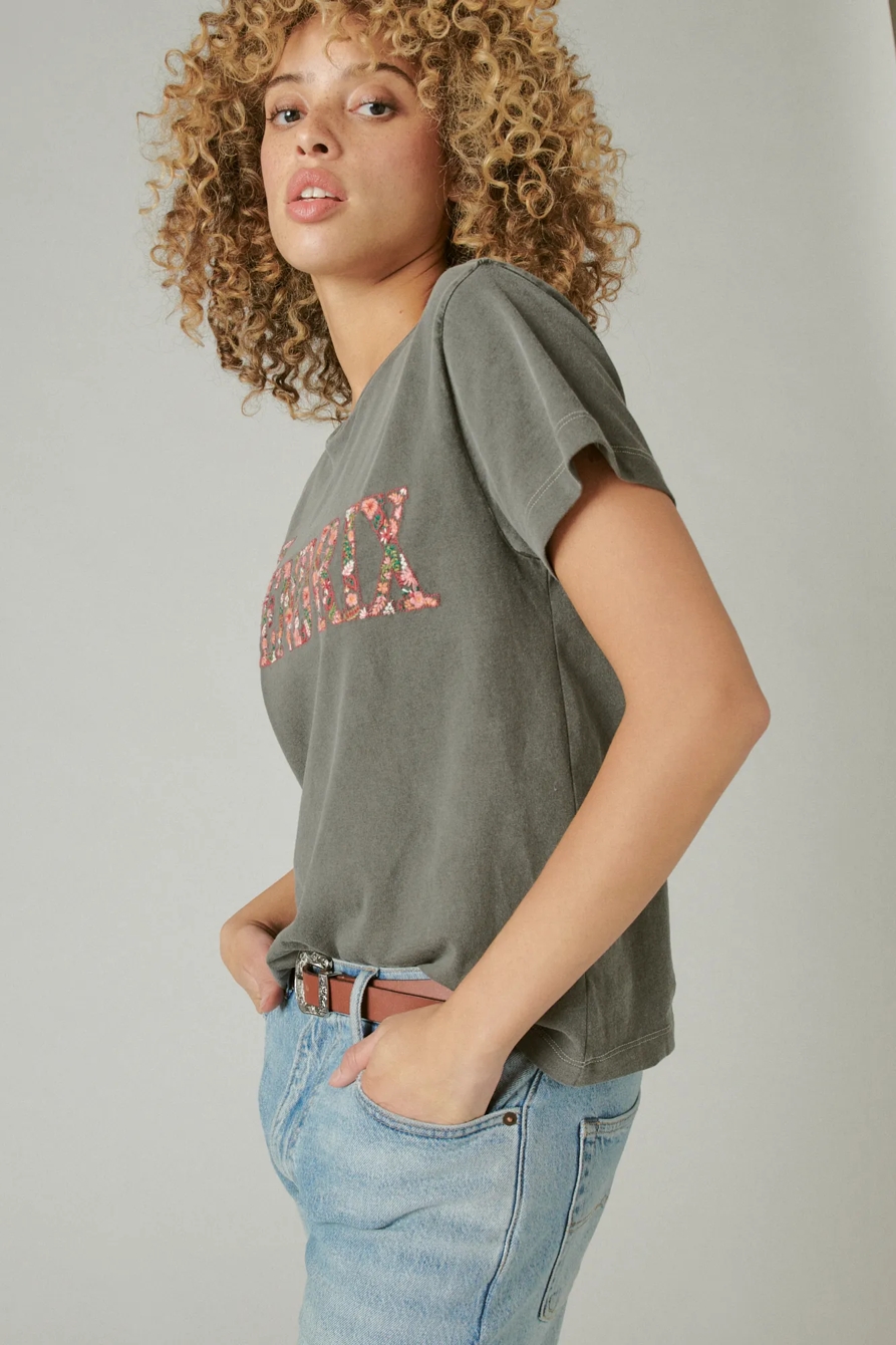 HENDRIX EMBROIDERED ROSES BOYFRIEND GRAPHIC CREW, image 3