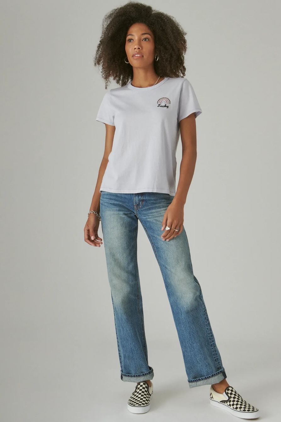 LUCKY EMBROIDERED RAINBOW CLASSIC GRAPHIC CREW, image 2