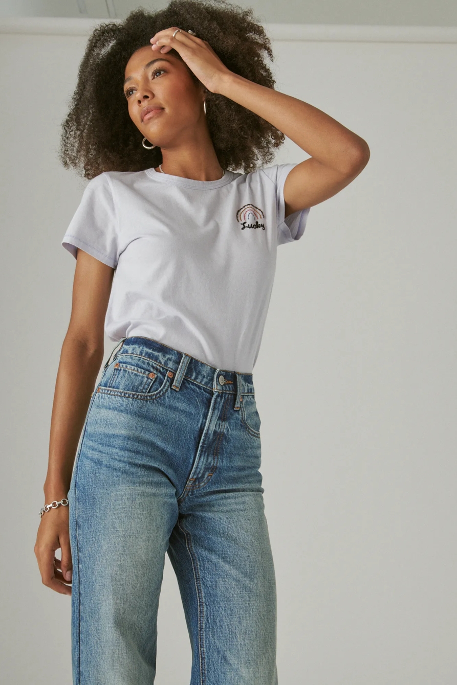 LUCKY EMBROIDERED RAINBOW CLASSIC GRAPHIC CREW, image 6