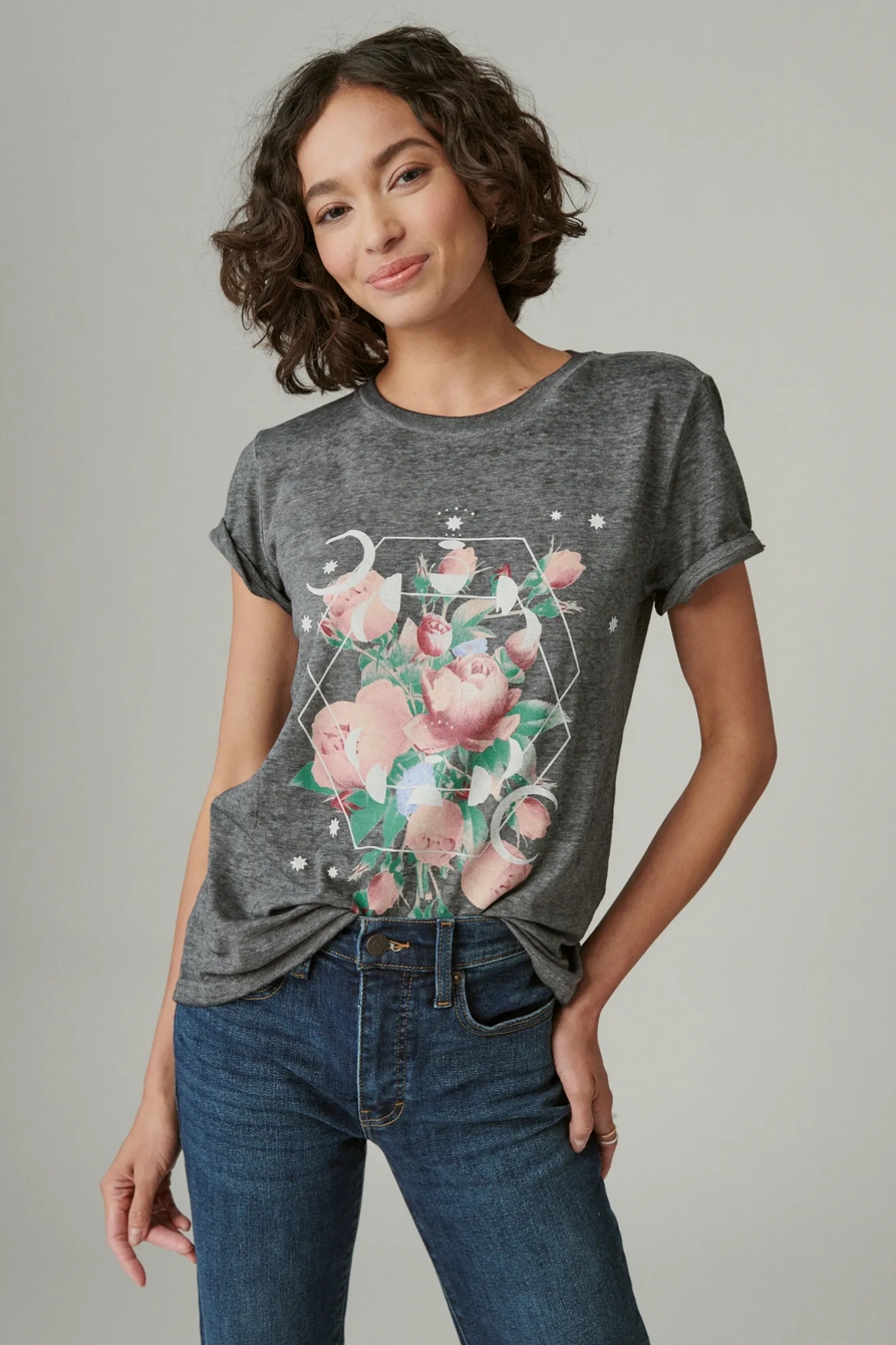 FLORAL MOON CLASSIC GRAPHIC CREW, image 2