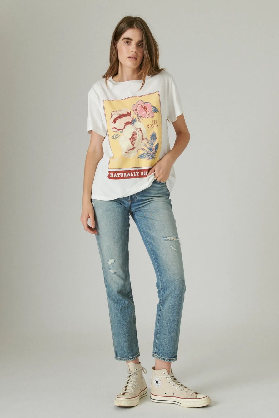 NATURALLY SOURCED FLORAL BOYFRIEND GRAPHIC CREW, image 4