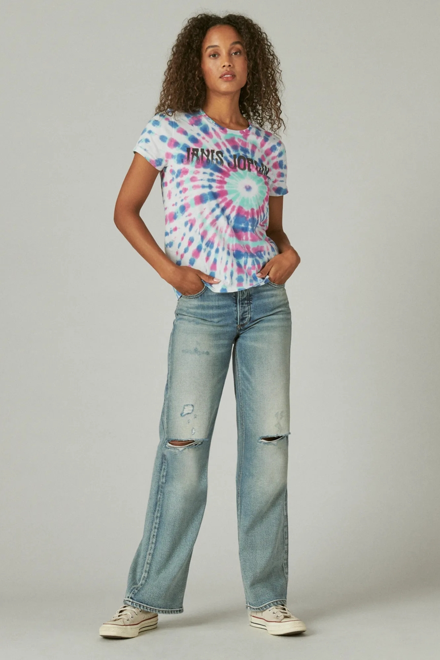 TIE DYE JANIS JOPLIN CLASSIC CREW TEE, image 2