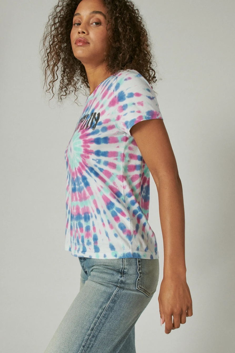 TIE DYE JANIS JOPLIN CLASSIC CREW TEE, image 3