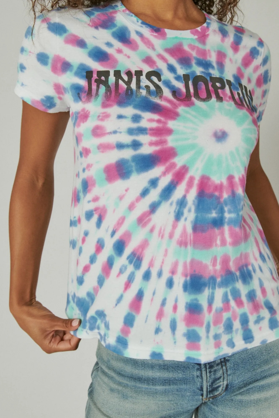 TIE DYE JANIS JOPLIN CLASSIC CREW TEE, image 5