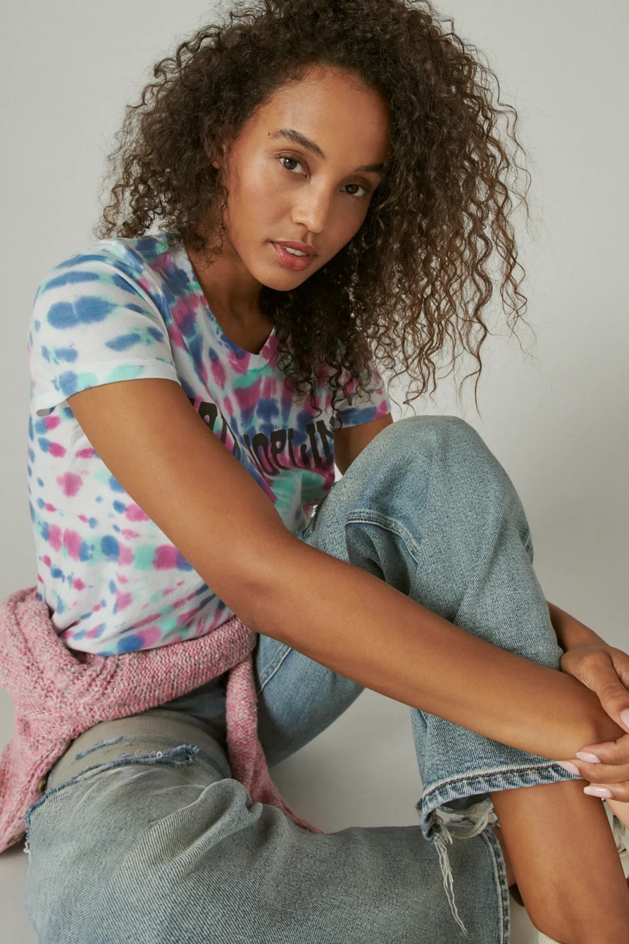 TIE DYE JANIS JOPLIN CLASSIC CREW TEE, image 6