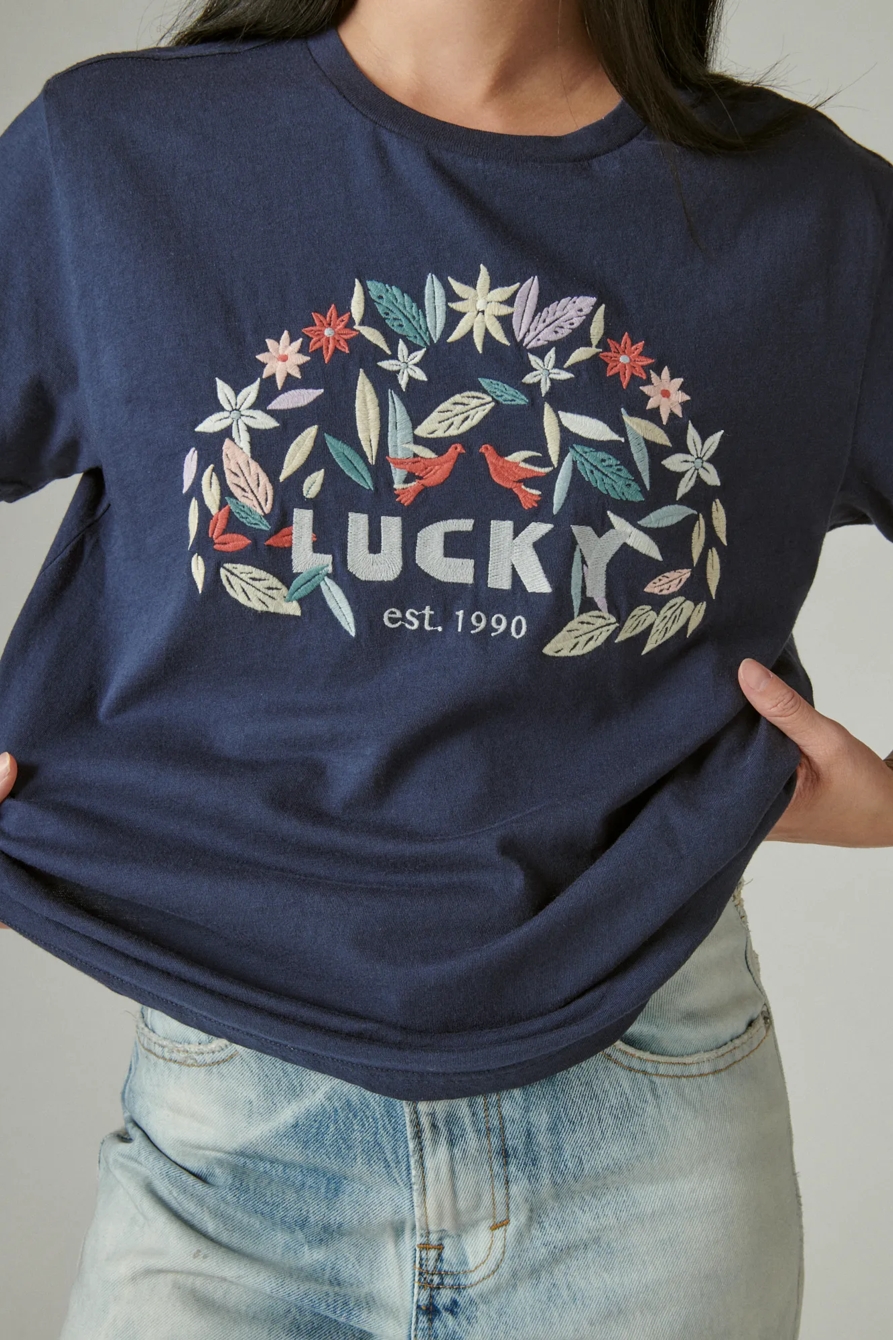 EMBROIDERED LUCKY BOYFRIEND TEE, image 5