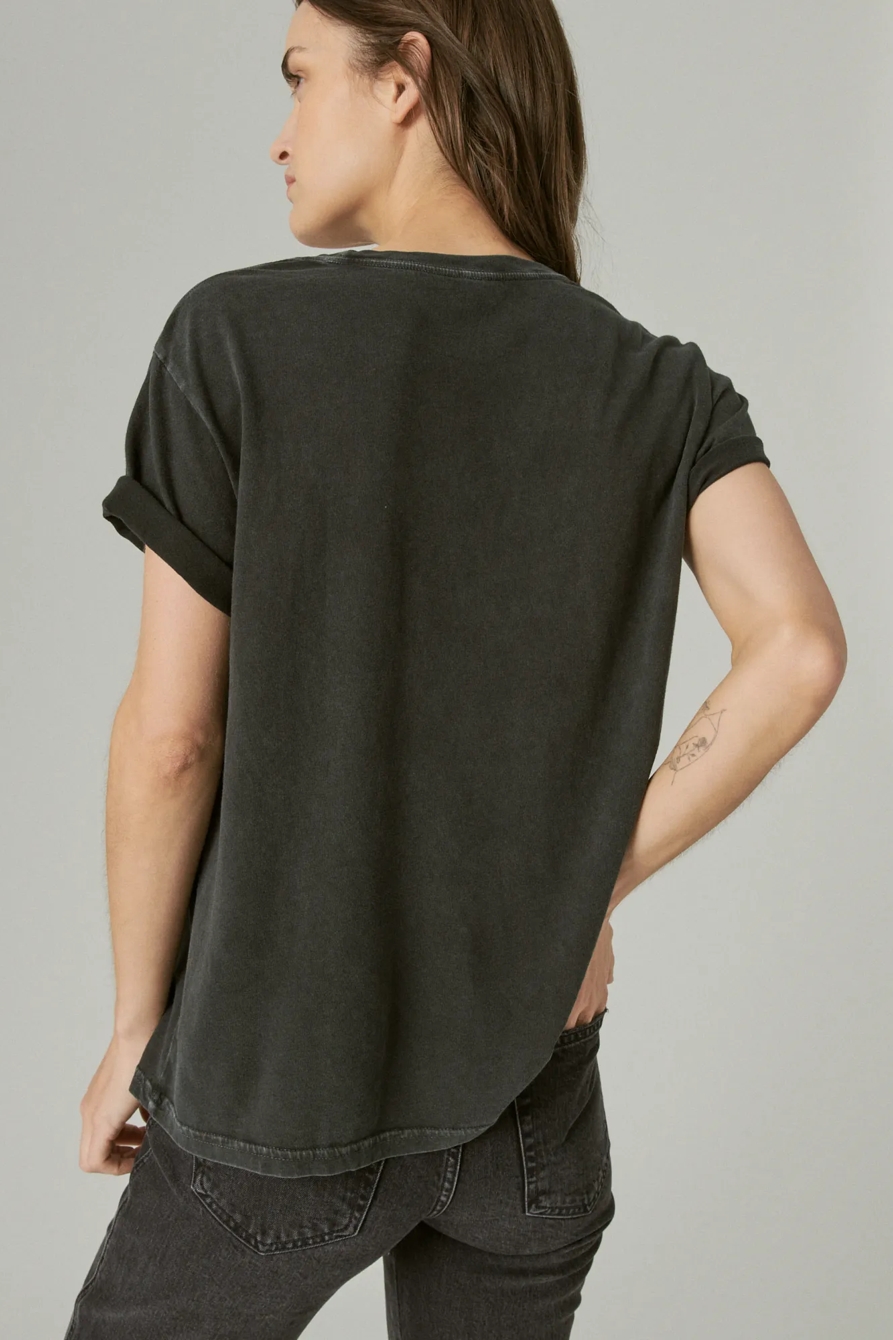 LUCKY FLOWERS BOYFRIEND TEE, image 4