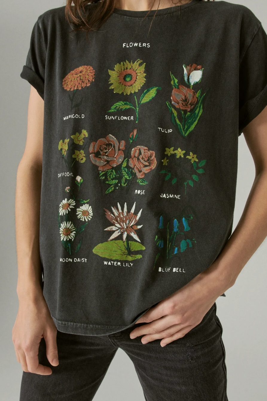LUCKY FLOWERS BOYFRIEND TEE, image 5