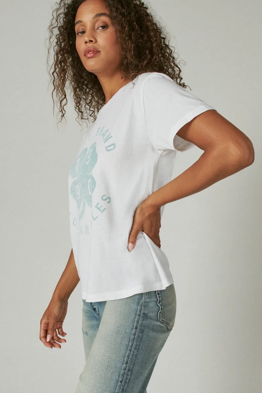 LUCKY FADED CLOVER BOYFRIEND TEE, image 3