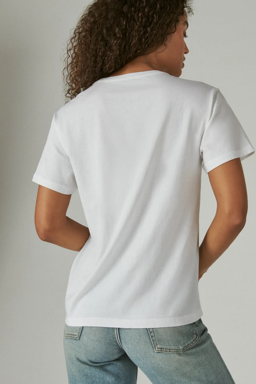 LUCKY FADED CLOVER BOYFRIEND TEE, image 4