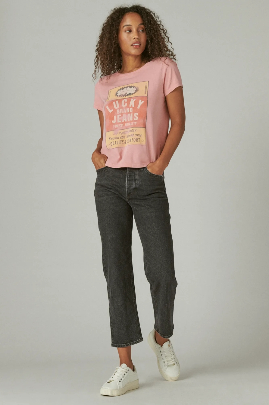 LUCKY BRAND LABEL CLASSIC CREW TEE, image 2