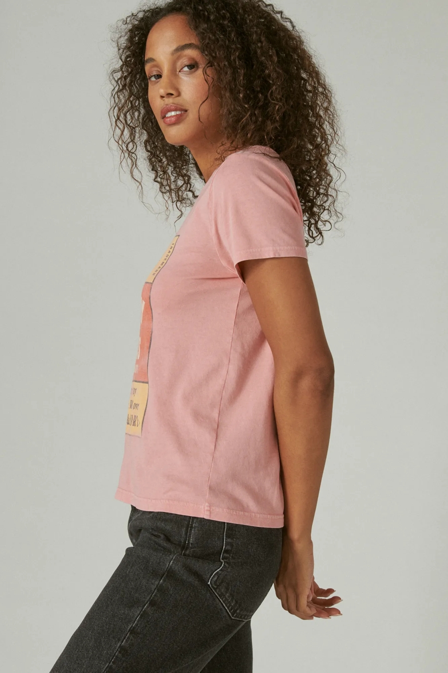 LUCKY BRAND LABEL CLASSIC CREW TEE, image 3