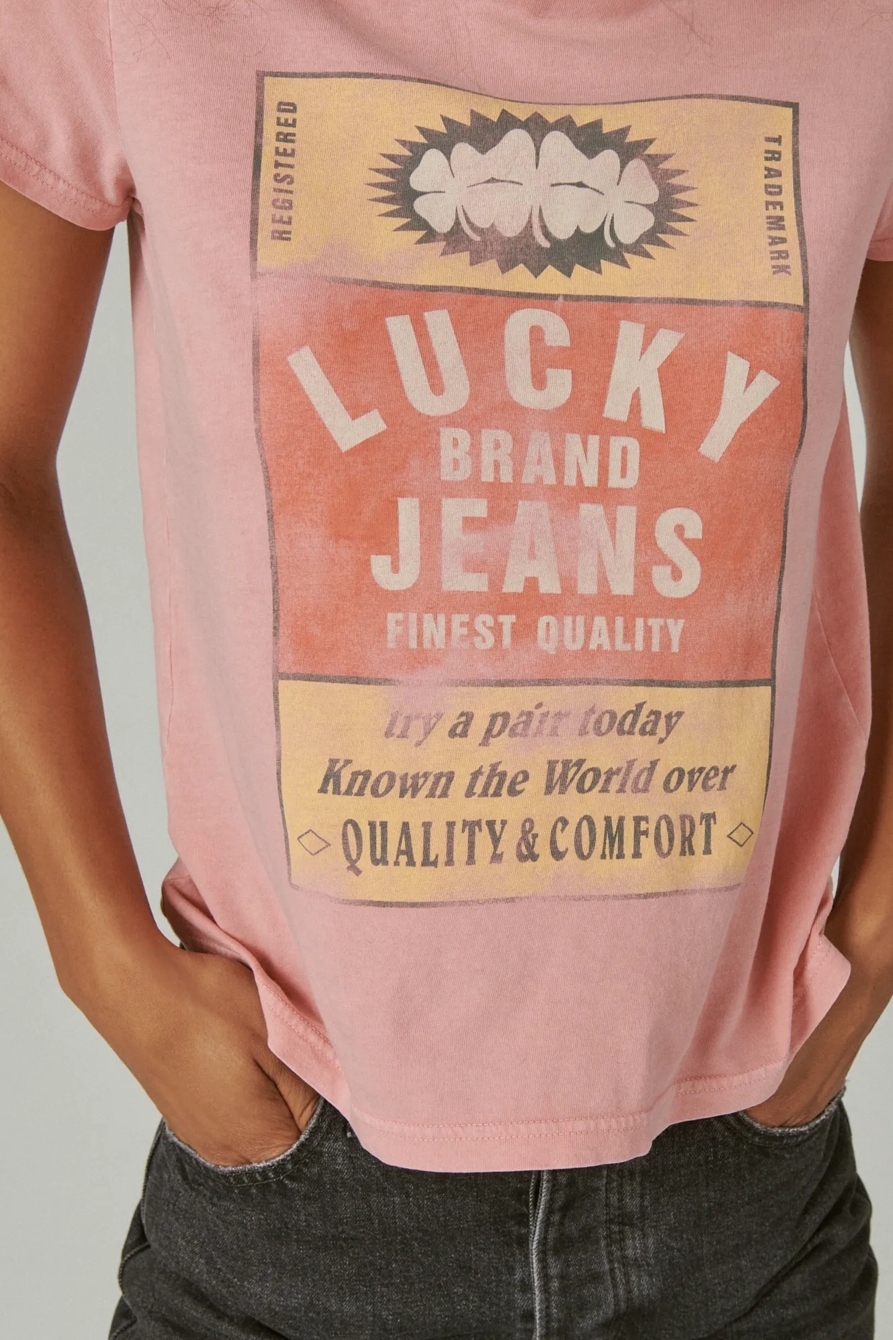 LUCKY BRAND LABEL CLASSIC CREW TEE, image 5