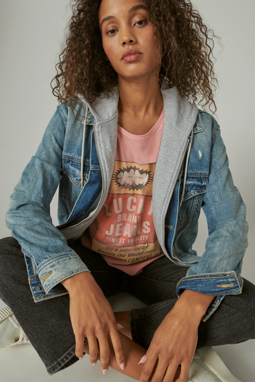 LUCKY BRAND LABEL CLASSIC CREW TEE, image 6