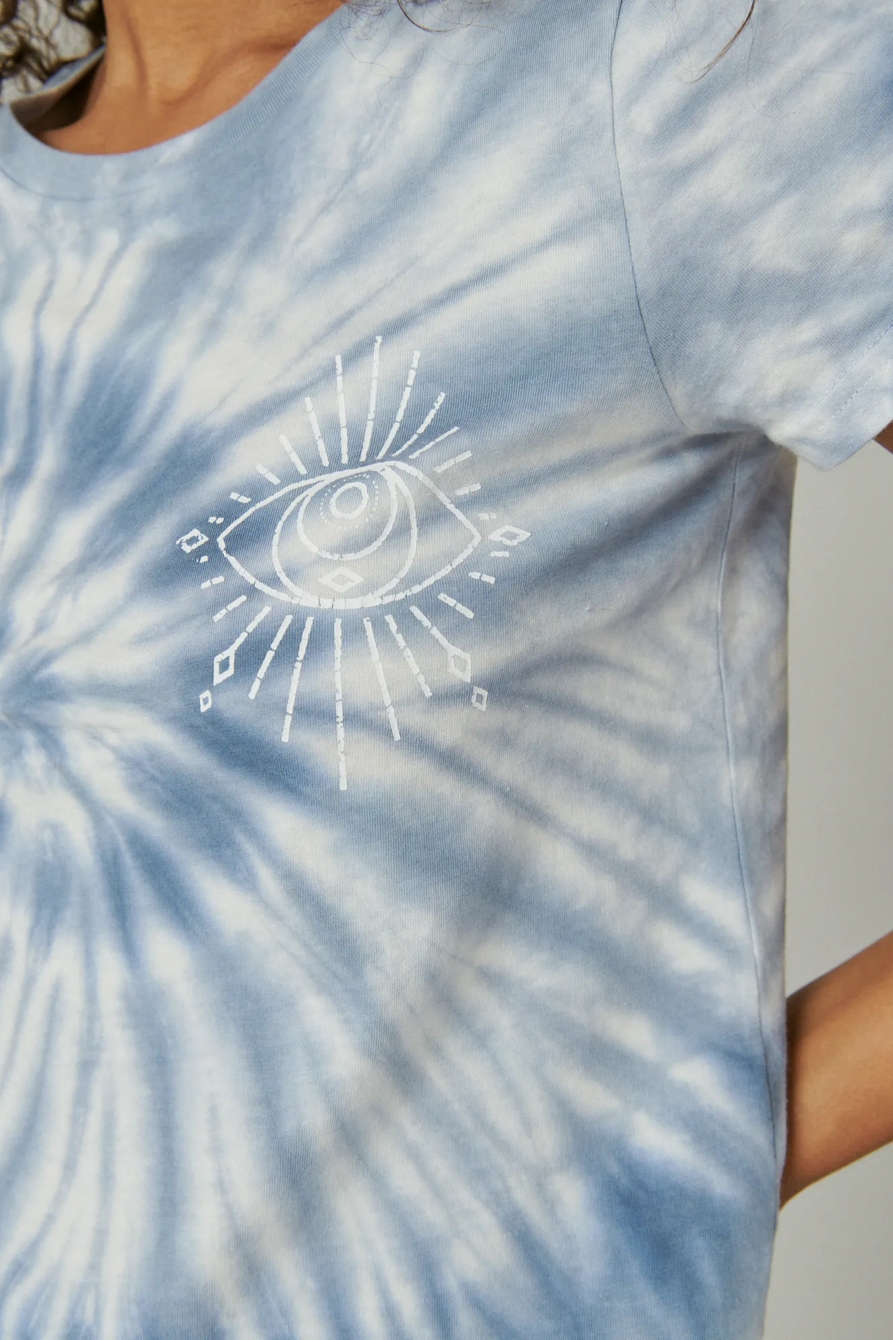 TIE DYE SPIRITUAL EYE CLASSIC CREW TEE, image 5
