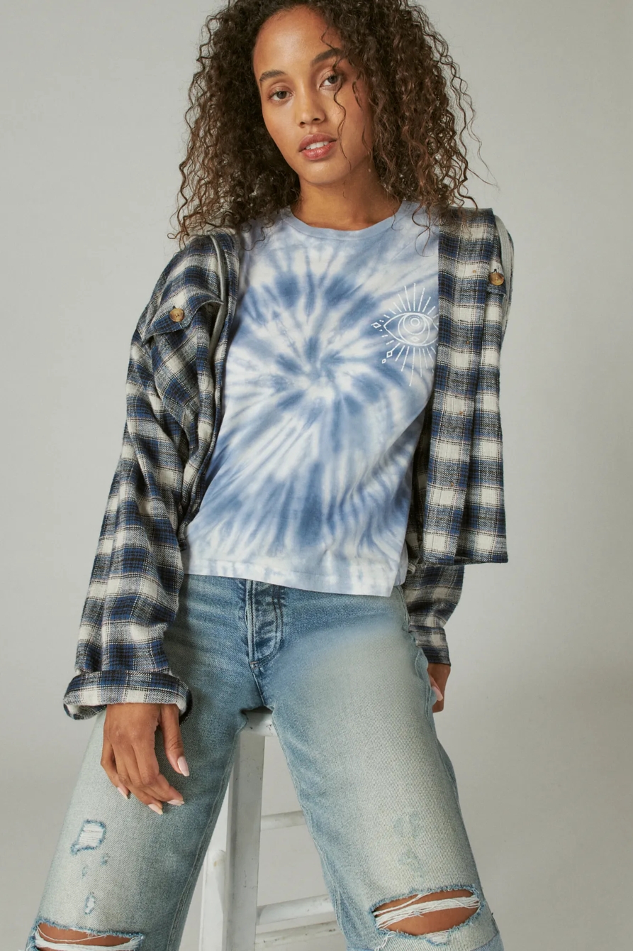 TIE DYE SPIRITUAL EYE CLASSIC CREW TEE, image 6