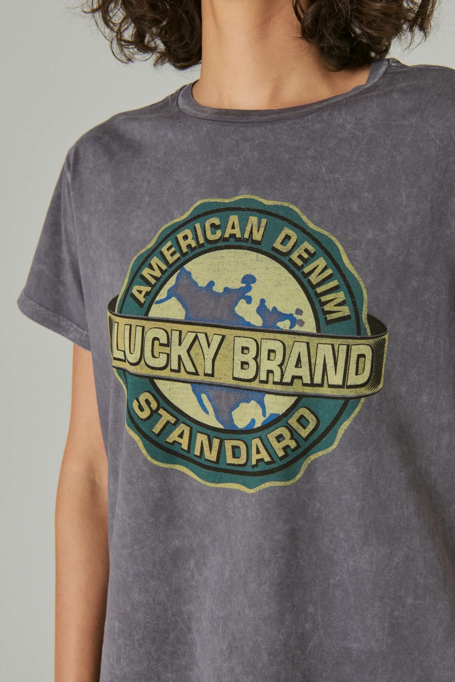 LUCKY GLOBE BOYFRIEND TEE, image 5