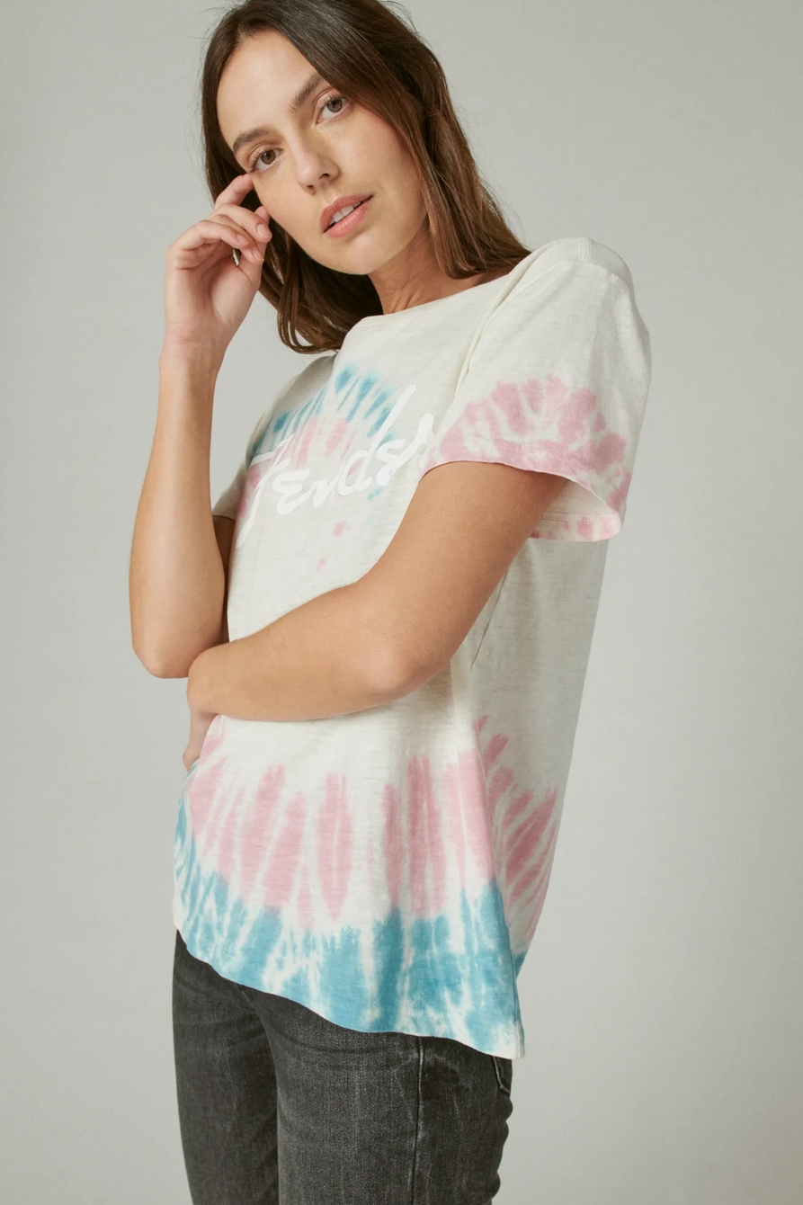 TIE DYE FENDER BOYFRIEND TEE, image 3